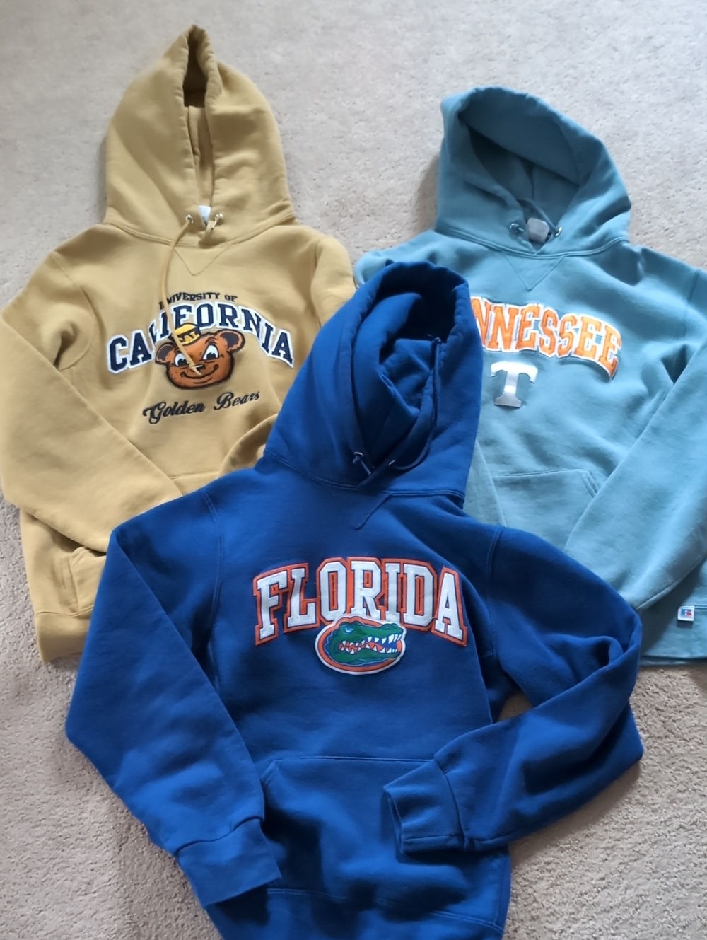 3x Russell Athletic University Pullover Hoodies